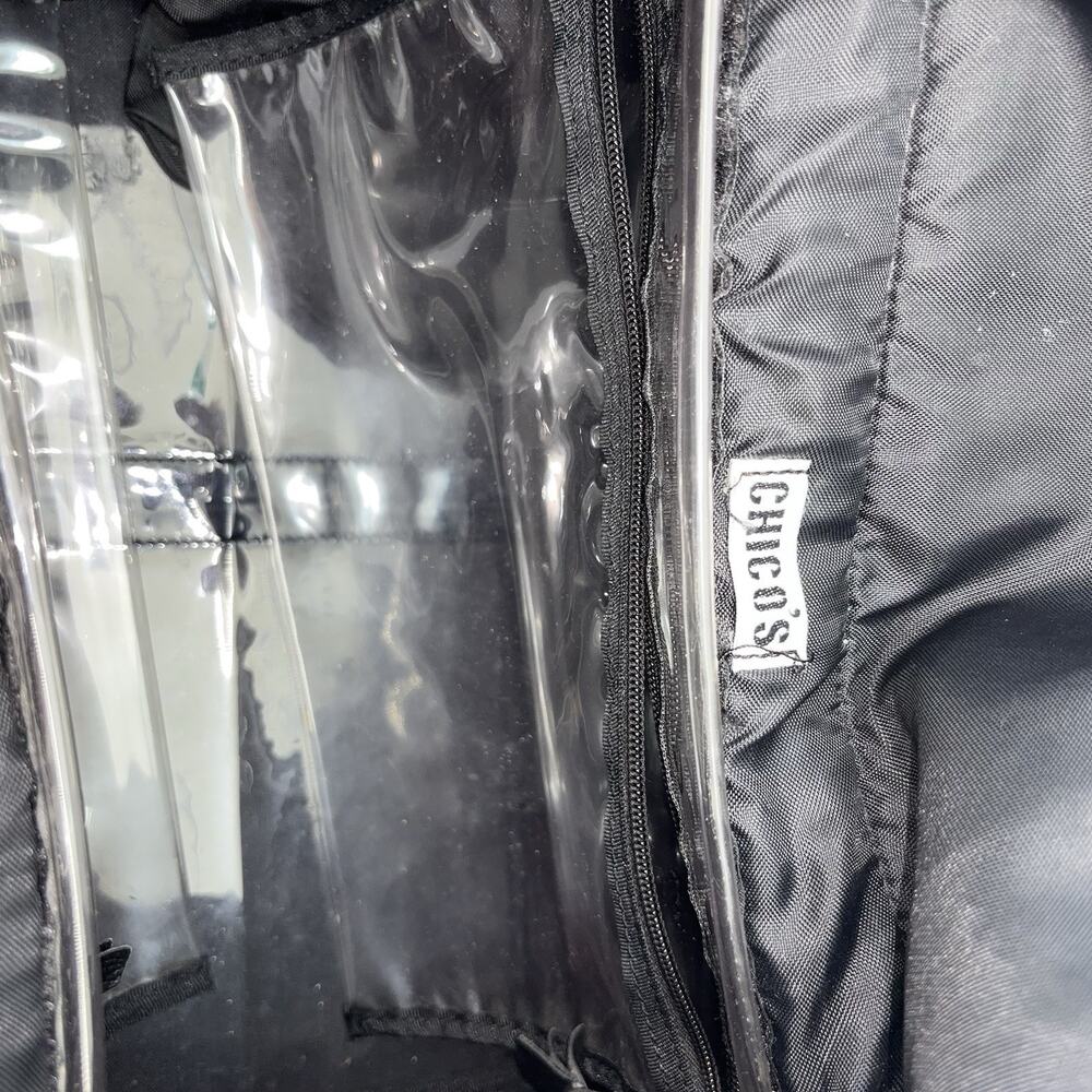 Carry On Travel weekend duffle bag By Chicos Blk W/shoulder Strap - Picture 5 of 11